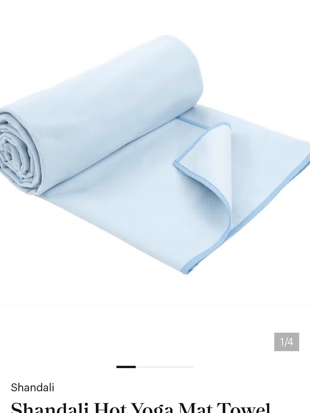 Light Blue Hot Yoga Mat Towel